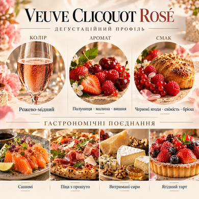Veuve Clicquot Ponsardin Ros&eacute; Brut (розовое шампанское брют, подарочная упаковка)