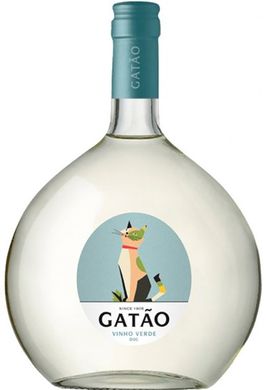 Gatao Vihno Verde white круглая бутылка (белое полусухое вино)