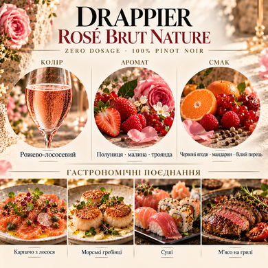 Drappier Ros&eacute; Brut Nature Zero Dosage 0,75 л (розовое шампанское брют натюр, без дозажа)